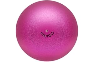 DRUNA Pelota de Gimnasia Rítmica de Metalizada + Glitter de PVC 15 cm 300 gr, Aparto de Gimnasia, Pelota de Ejercicio