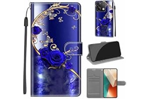 KENHONER Funda para Xiaomi Redmi Note 13 5G Carcasa, Funda para Redmi Note 13 5G Funda Libro con Tapa Piel Case Flip Cuero,Cierre Magnético Antichoque - Mariposa