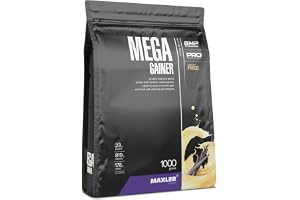 Maxler Mega Gainer - viktökning för att bygga muskler - vanilj - 1000g - kombination av protein, kolhydrater, vitaminer och mineraler - 10% vassleprotein - shake med högt kaloriinnehåll