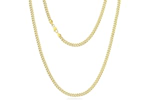 KRKC & CO KEEP REAL KEEP CHAMPION KRKC&CO 2/3/4/5/6/8 Gold Chain Men's Necklace 18K Gold Plated/White Gold, Miami Cuban Link Chain for Men, Hip Hop Thick Curb Chains