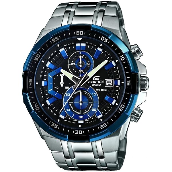 Casio EFB-710D-7AVUEF Orologio Uomo Analogico - Bracciale In Acciaio, Vetro Zaffiro, Impermeabile 10 Bar, Design Classico