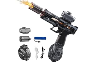 DONGZQAN Pistola de Agua Electronica, Pistolas De Agua, Pistoa de Aga con Efectos Especiales Led Intermitentes, Juguete para Fiestas de Verano en La Piscina y La Playa