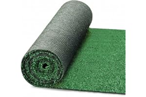 OLIVO TAPPETI OLIVO.Shop Grass Green Erba Sintetica per Giardini e terrazze, Prato Sintetico 7 mm drenante, Manto erboso Artificiale a Rotoli, Varie Misure (1X5 Metri)