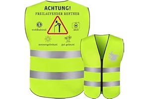 YANSYUN Renteneintritt Geschenk Männer, Ruhestand Geschenke für Männer und Frauen, Achtung! Freilaufender Rentner, Ruhestand Deko Warnweste, Lustige Ruhestand Geschenke für Männer, Abschiedsgeschenk Kollegen