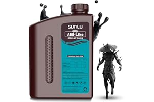 SUNLU ABS-Like Resina para impressora 3D 2kg, resina rápida de cura, UV de 405 nm, para impressão 3D de LCD/DLP/SLA, não fragil e alta precisão, Negro 2000g
