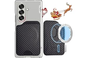 Miimall Cartera Magnética Movil para Samsung Galaxy S25 S24 Ultra/Plus/Edge/FE/A17/A16/A56, Soporte para 3 Tarjetas, Diseño Magnético Dual, Slim Piel Magnetic Wallet para Samsung S25, Fibra Carbono