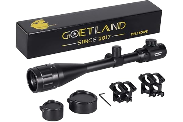 Goetland Lunettes de Visée 6-24x50 AOEG Telemetre Red Dot Rouge Vert Illuminé Rangerfinding SFP pour Tactique Chasse Airsoft Arbalète Carbine Tir Sportif