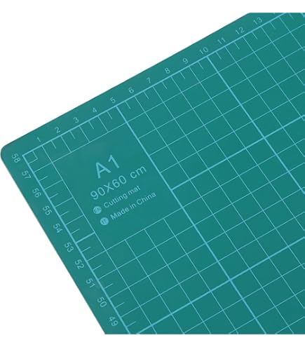 A1 Schneidematte Selbstheilend 90x60cm - 5-lagig Grün Für Nähen & Basteln