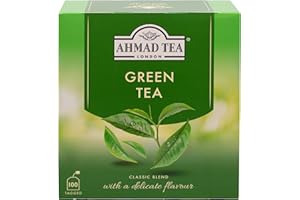 Ahmad Tea Zielona herbata 100 torebek herbaty z tasiemką/Tagged, 200 g