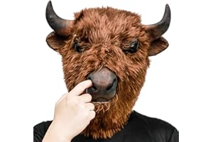CreepyParty Maska bizona (rozmiar dowolny, lateks) na Halloween, karnawał, imprezy kostiumowe i zdjęcia