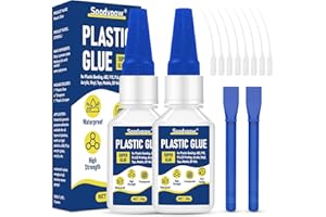 Soodyoow Kit 2X30g Colla per Plastica, Adesivo Veloce Extra Forte, Ideale per Riparazioni, Modelli, Acrilico, PLA, 3D Stampa, Hobbisti e Professionisti