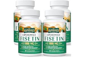 RAPSDAYCI Fisetin Liposomal avec Quercetin 1200 mg - Antioxydant Efficace pour une Santé Optimale (4P)
