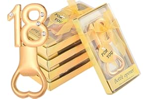 DADEA 24 apribottiglie dorati, per 18° compleanno, bomboniere per 18° anniversario, per gli ospiti, apribottiglie, per feste di compleanno, souvenir, decorazioni (18, 24 pezzi)