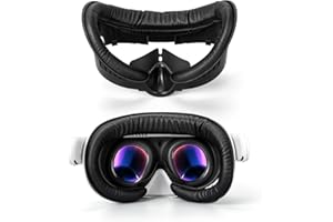 Baomaeyea Gesichtsabdeckung für Meta Quest 3,VR Gesichts Interface Halterung PU Leder Schaum Gesichtsabdeckung Kompatibel mit Meta Quest 3 VR Headset Zubehör Gesichtspad (4-in-1 Schwarz)