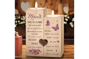 NIYEWSOR Geschenke für Mama, Mama Geschenk, Kerzenständer Personalisierte Geburtstagsgeschenk für Mama, Muttertagsgeschenk für Mama