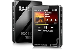HIFI WALKER H2 Touch, Reproductor MP3 Hi Res con Bluetooth, 2,4” Pantalla Táctil Reproductor de Audio Digital, DSD Lossless FLAC, Reproductor con Tarjeta de Memoria de 64GB, Soporte de hasta 512GB
