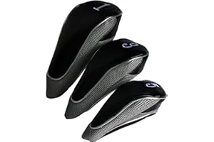 Andux Golf Driver Juego de 3 Fundas de Madera para Controlador de 460cc con Cierre de Cremallera