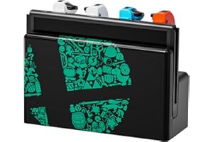 PALPOW Lumindock Switch TV Dock con Caricatore Joypad, Sostituzione Dock Switch Supporto 4K/1080P HDMI, Stazione Di Ricarica Multifunzionale Per Switch - 7 Colori LED/Porti USB 3.0 - Nero