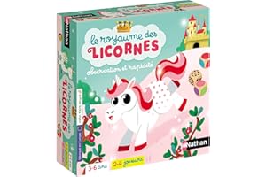Nathan - Le Royaume des Licornes - Jeux de société Famille et Enfants - Sois Le Plus Rapide à retrouver la Licorne - De 3 à 6 Ans - 2 à 4 Joueurs