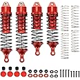 RACWD RC Shock Absorber for 1/10 ARRMA 3S VORTEKS 4X4 BLX Upgrades Parts #ARA4305V3, Front Rear RC Shocks Damper 110mm 90mm, Aluminum Hop Ups for #ARA330722, #ARA330723(Red)