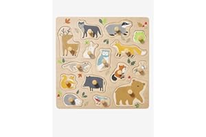 Vertbaudet Baby Steckpuzzle,Tiere FSC® Mehrfarbig ONE Size
