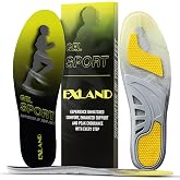 Exland Sports Orthopedic Running, Walking Gel Insoles Belt and Metatarsal Supported, Impact Absorbing Gel Insoles (L (40-44))