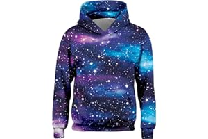 Freshhoodies Sweat-Shirt à Capuche Enfants Imprimé 3D Drôle Manches Longues Poche Capuche Pull pour Garçons Et Filles 5-16 Ans (M-XXXL)