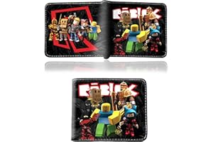 Ubephant Roblx Cartera, Roblx Monedero, Niños Billetera, 11.5 * 9.5cm R-oblx PU Cuero Bifold Wallet, R-oblx Regalo, Cartoon Carteras, Anime Monedero, para Niños Fans