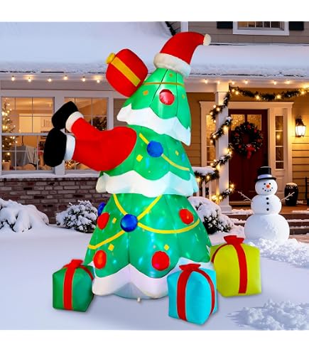 Gonfiabile Pupazzo Di Neve Di Natale,Pupazzo Di Neve Gonfiabile Con Luce A LED, Natalizia A Figura Gigante Impermeabile Decorazione Per Invernale Interna Esterno Giardino,J