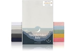 Laleni Lenzuola Culla Neonato - Lenzuola Lettino - Lenzuola Carrozzina Neonato - Coprimaterasso Culla con Angoli Elastici - Coprimaterasso Lettino 100% Cotone 135gsm - Avorio - Culla 55x90cm