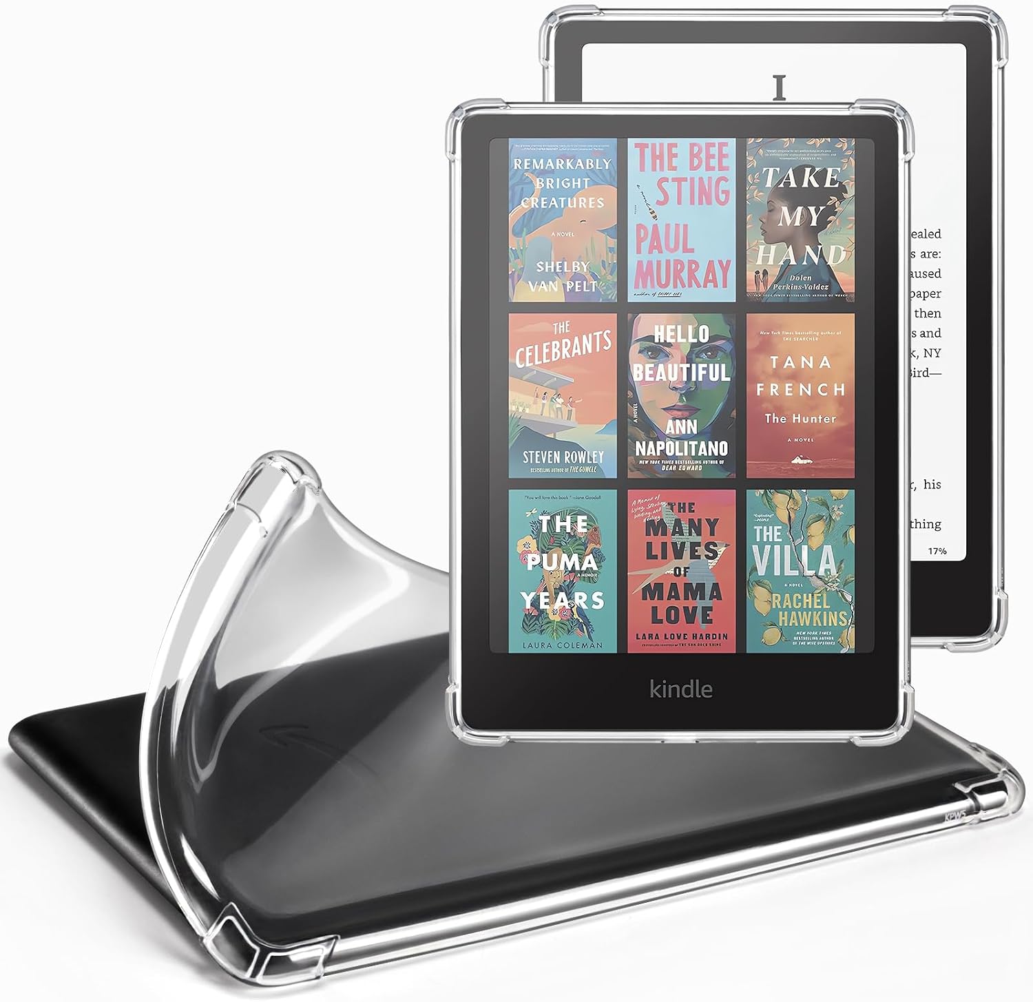 CoBak Case for 7" Amazon Kindle Paperwhite 2024 and Kindle Colorsoft Signature Edition - Transparent TPU and Corner protection Cover for Paperwhite 12th Generation, Clear