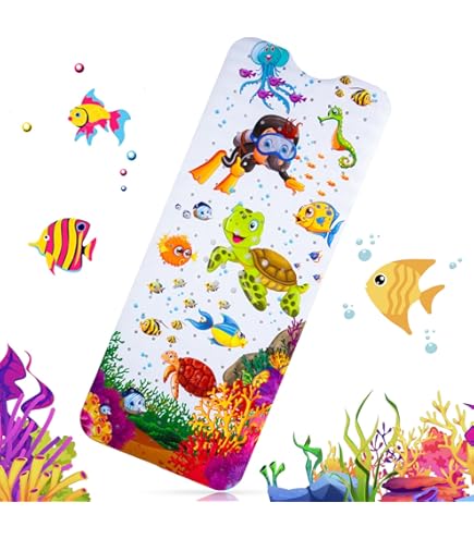 Tappetino Vasca Antiscivolo Bambini - 100x40cm, PVC, 200 Ventose, Design Animali Marini - Foto 11