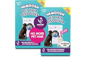 Vamoosh Pet Hair Dissolver - Pet Hair Remover for Washing Machines, 6x100g (2 Boxes), Removes Odour Dissolves Dog, Cat, Animal Fur, Cleans Pet Bedding in Washing Machine, Easy to Use, Up to 6 Washes