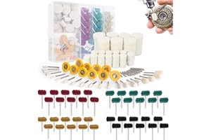 FANTSPATI 150PCS Polishing Kit for Dremel, Polishing Wheel Buffing Wheels for Rotary Tool Accessories,Metal Polishing Kit,Wool Felt Polishings Wheel Sanding Bits for Resin,Bicycle,Jewelry,Metal
