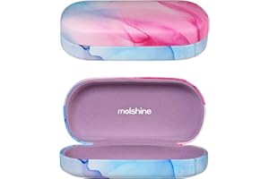 molshine Étui rigide pour lunettes de soleil en cuir PU, étui classique extra large pour lunettes de soleil et lunettes surdimensionnées