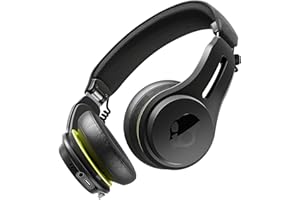 Skullcandy Icon ANC Supra-Auriculaire Suppression Active du Bruit Casque Bluetooth sans Fil, 60 Heures D'Autonomie, Microphone, Compatible iPhone et Android - Black