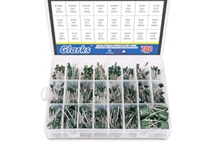 Glarks 24 Value 700PCS 0.22NF- 470NF Polyester Film Capacitor Assortment Kit
