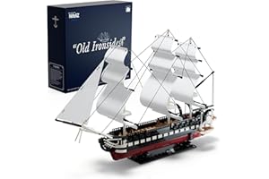 Nifeliz Old Ironsides, jeu de construction de navires de marine à collectionner pour adultes, construisez cette réplique de la frégate USS, cadeau pour les passionnés de voiliers (1603PCS)