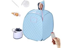 KENSBRO Sauna a Vapor Portátil, Sauna para Casa Una Persona, Sauna Móvil, Tienda de Campaña Plegable para Sauna de Vapor, 9 Niveles de Temperatura Ajustable con Regulador para Desintoxicación