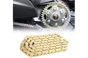 NEEDLID Motorcycle Heavy Duty Premium 420 Drive Chain Motorcycle 420 Drive Chain Dirt Bike Drive Chain, for 50 110 125cc PIT Quad Dirt Bikes Kart