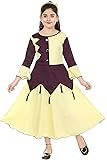 YAYAVAR Girl's Maxi Dress (YVR0073_Yellow_7-8 Years)