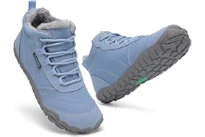 SAGUARO Bottes Barefoot Hiver Femme - Chaudes Fourrées, Boîte à Orteils Large & Semelle à Drop Zéro, Gr.36-42