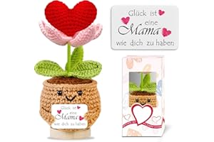 BIGNOSEDEER Geschenke Für Mama Gehäkelte Herz Glücksbringer Deko Weihnachtsgeschenke Geburtstagsgeschenk Muttertagsgeschenke Für Werdende Mama Pocket Hug Personalisiert Dankeschön Geschenk Weihnachten Muttertag