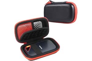 Leayjeen Case Compatible for Hard Case for SanDisk Extreme/SanDisk PRO 1TB 2TB 500GB /WD my Passport Portable SSD, Double Protection EVA Shockproof Travel Case Storage Bag (case only) Black