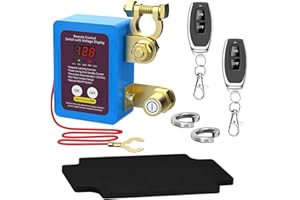 VEXNOOK Remote Car Battery Disconnect Switch 12V 240A with LED Digital Display - Remote Control Isolator Switch with 2 Remote Controls, Energy-Saving and Anti-Theft for Efficient Battery Protection