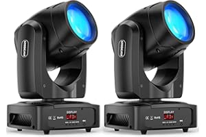 OSUSUENT 2 unità 150W Teste Mobili LED Luce da Discoteca Luci Palco RGBW con Prisma Effetto per Feste, Natale, Halloween, Spettacoli, Bar, Club