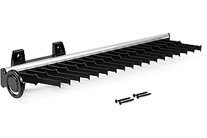 Emuca - Porta Cravatte Laterale Estraibile per Armadio, Alluminio e plastica, Anodizzato Opaco e Nero.