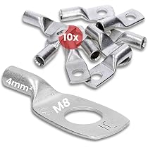 Kalitec 100 Stück Cembre S2,5-M8 Unisolierte Ringkabelschuh Zum Quetschen15mm 25mm M8 Bolzen Kabelve 53879390 Kalitec 100 Stück Cembre S2,5-M8 Unisolierte Ringkabelschuh Zum Quetschen15mm 25mm M8 Bolzen Kabelve 53879390