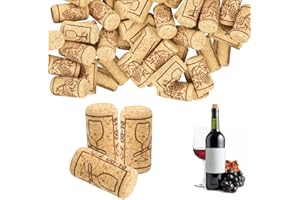skytowards 50 PCS Tappi in Sughero da Vino Tappi di Sughero Naturale Tappi di Sughero Diritti Tappi di Bottiglia in Sughero Naturale per Vino o Decorazione Creazione Bricolage e Artigianato