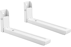 ‎RICOO RICOO Mikrowellenhalterung Anschluss Sets für Mikrowellen Wand Halter Wandhalterung Unterbau WM0106 Halterung Mikrowellenregal Stand Regal für Küche, 2 Stück (Paar) Weiß